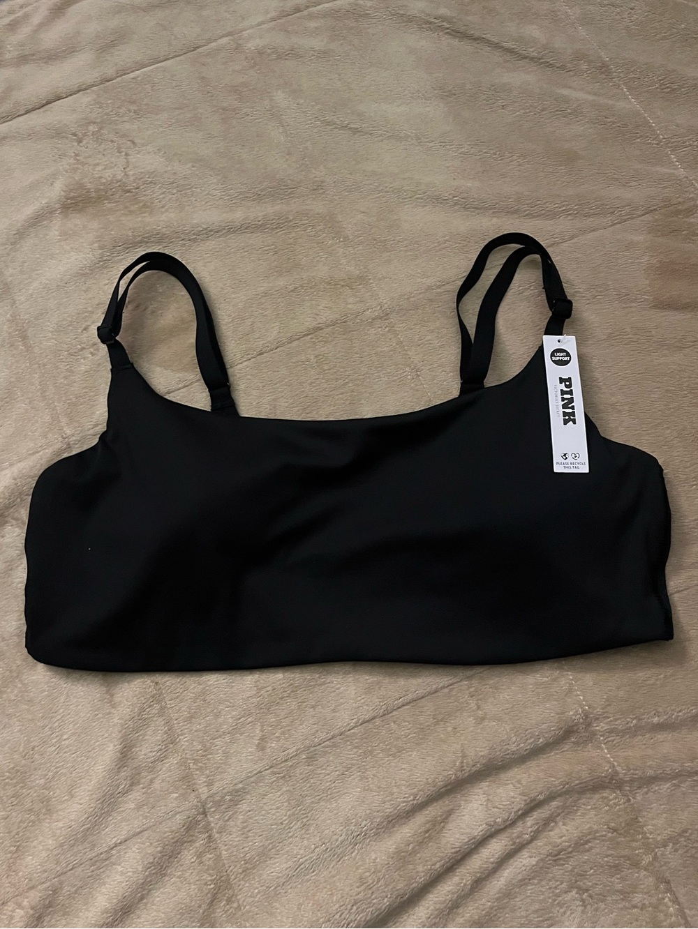 VS PINK relay square-neck sports bra size L